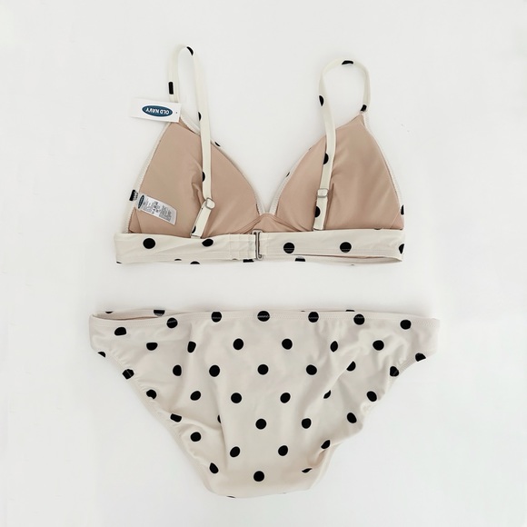 NWT•OLD NAVY•Triangle Polkadot Bralette Swim Top and Matching Bikini Bottoms•Set - Picture 2 of 16